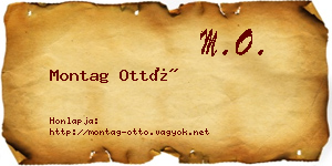 Montag Ottó névjegykártya