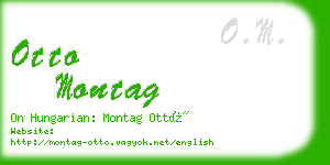 otto montag business card